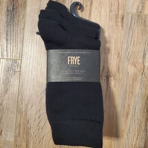 Frye 3 pair pack, black everyday crew socks